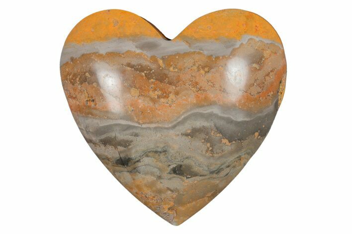 Polished Bumblebee Jasper Heart - Indonesia #210557